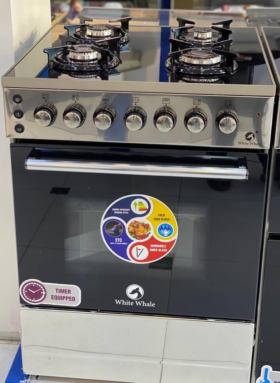 4 شعلة | 60×60 | وايت ويل استيل زجاجي